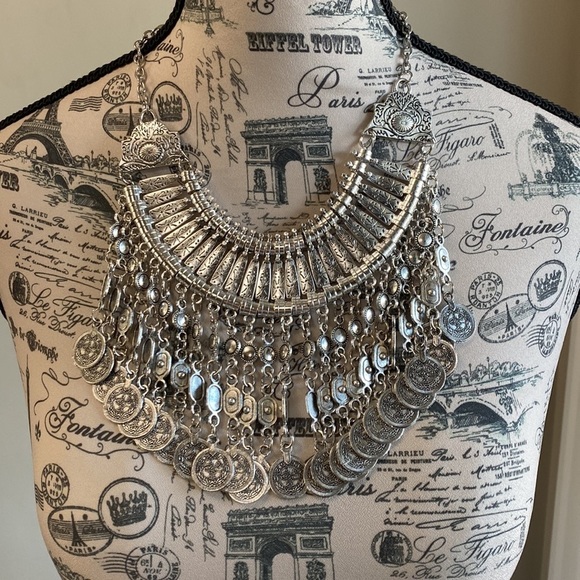 Vintage Bohemian Coin Charm Necklace - Picture 3 of 4